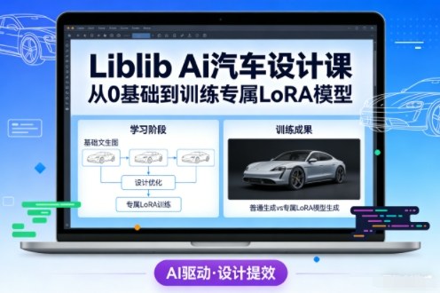 Liblib Ai汽车设计课，从0基础文生图，到教你训练专属设计和风格LoRA模型-迦哆网创社