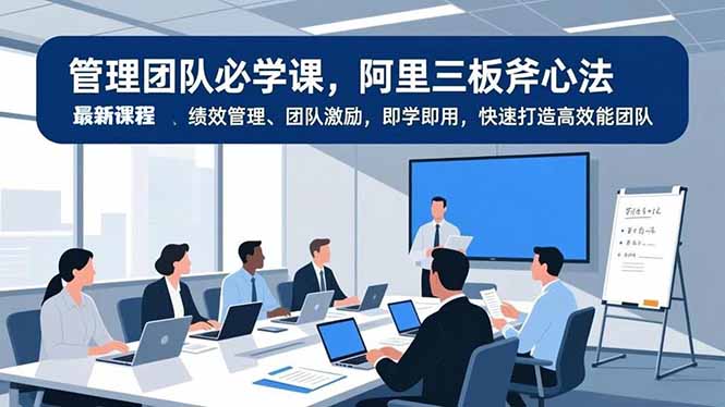 管理团队必学课，阿里三板斧心法、绩效管理、团队激励，即学即用，快速打造高效能团队-迦哆网创社