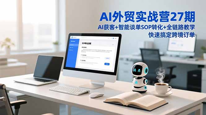 AI外贸实战营27期，AI获客+智能谈单+SOP转化+全链路教学，快速搞定跨境订单-迦哆网创社