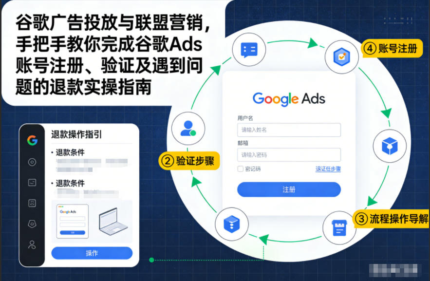谷歌广告投放与联盟营销，手把手教你完成谷歌Ads账号注册、验证及遇到问题的退款实操指南-迦哆网创社