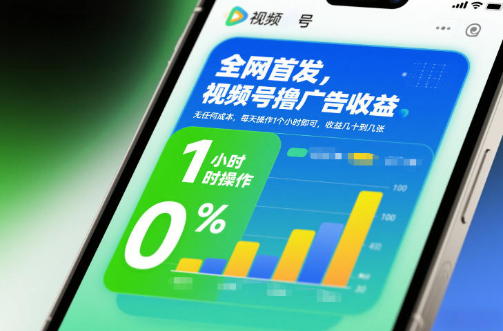 全网首发，视频号撸广告收益，无任何成本，每天操作1个小时即可，收益几十到几张-迦哆网创社