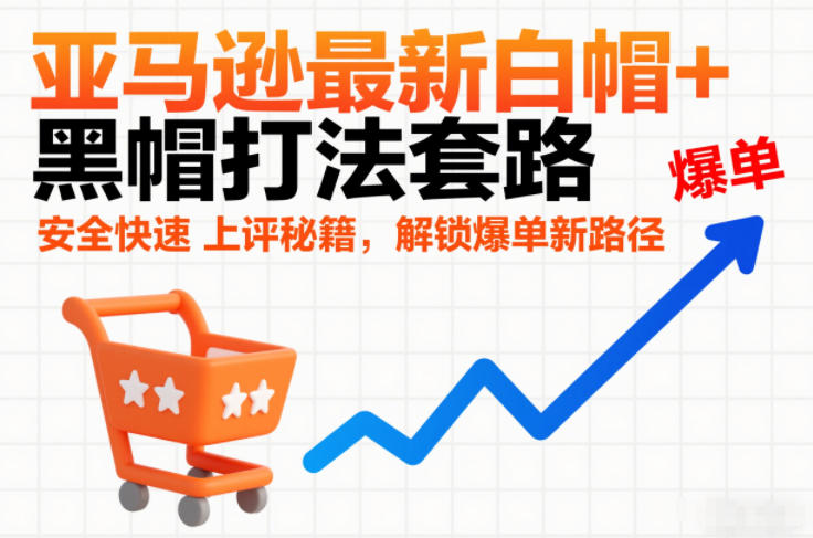 亚马逊最新白帽+黑帽打法套路，安全快速上评秘籍，解锁爆单新路径-迦哆网创社