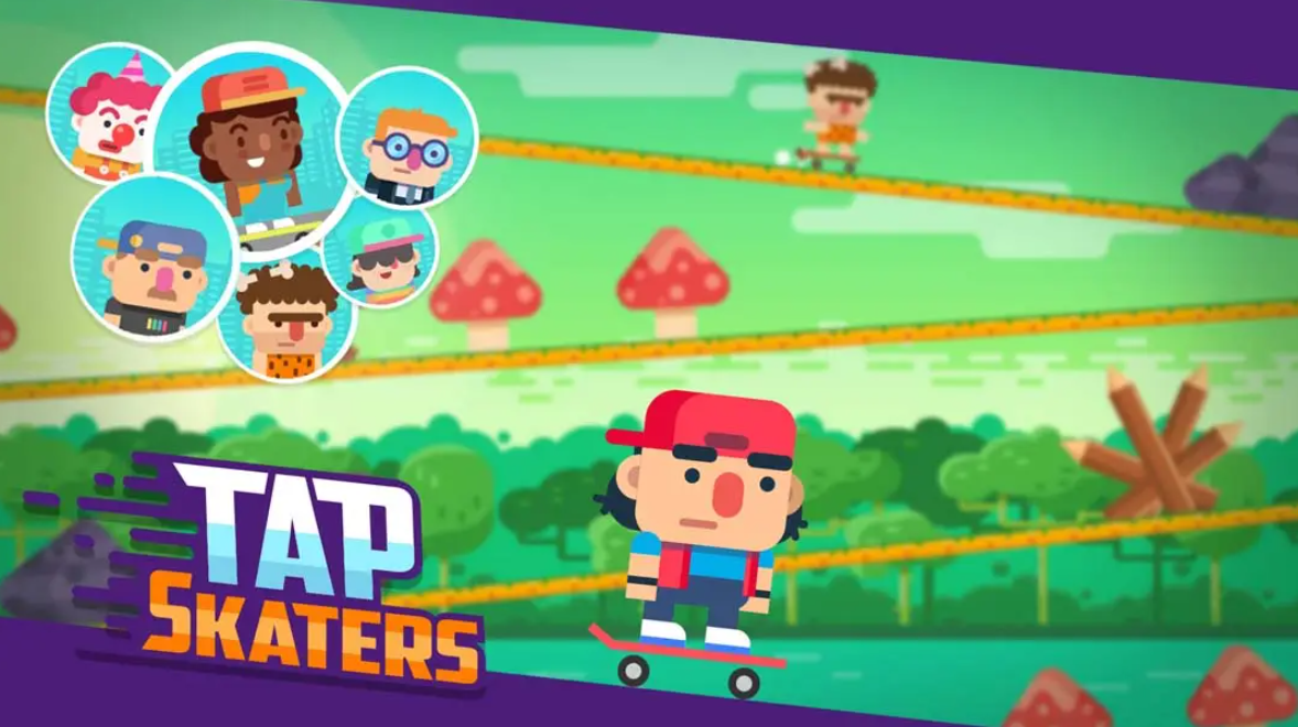 《速降滑板比赛游戏 Tap Skaters》Switch英文版NSP下载-迦哆网创社
