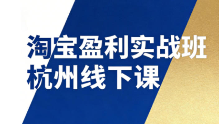 淘宝盈利实战班杭州线下课12月26-28日(音频+字幕)，帮你掌握SOP流程+12门核心技术-迦哆网创社