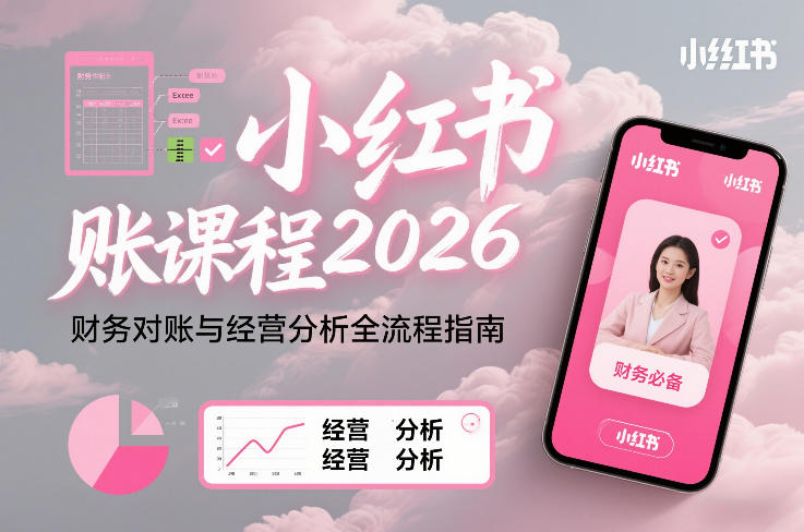 小红书对账课程2026，财务对账与经营分析全流程指南-迦哆网创社