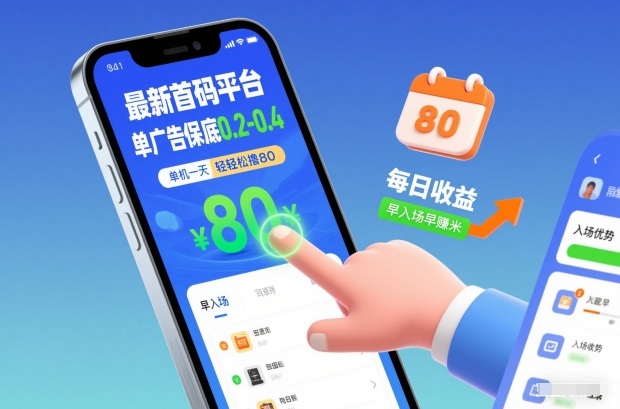 最新首码平台，单广告保底0.2-0.4，单机一天轻松撸80，早入场早賺米【揭秘】-迦哆网创社
