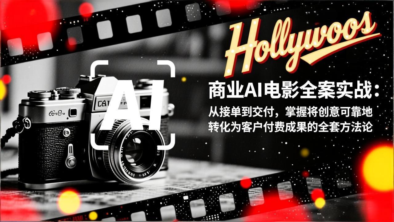 商业AI电影全案实战：从接单到交付，掌握将创意可靠地转化为客户付费成果的全套方法论-迦哆网创社
