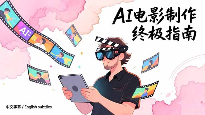 AI电影制作终极指南：从创意到成片，系统掌握智能影视全流程实战课(中英字幕-迦哆网创社