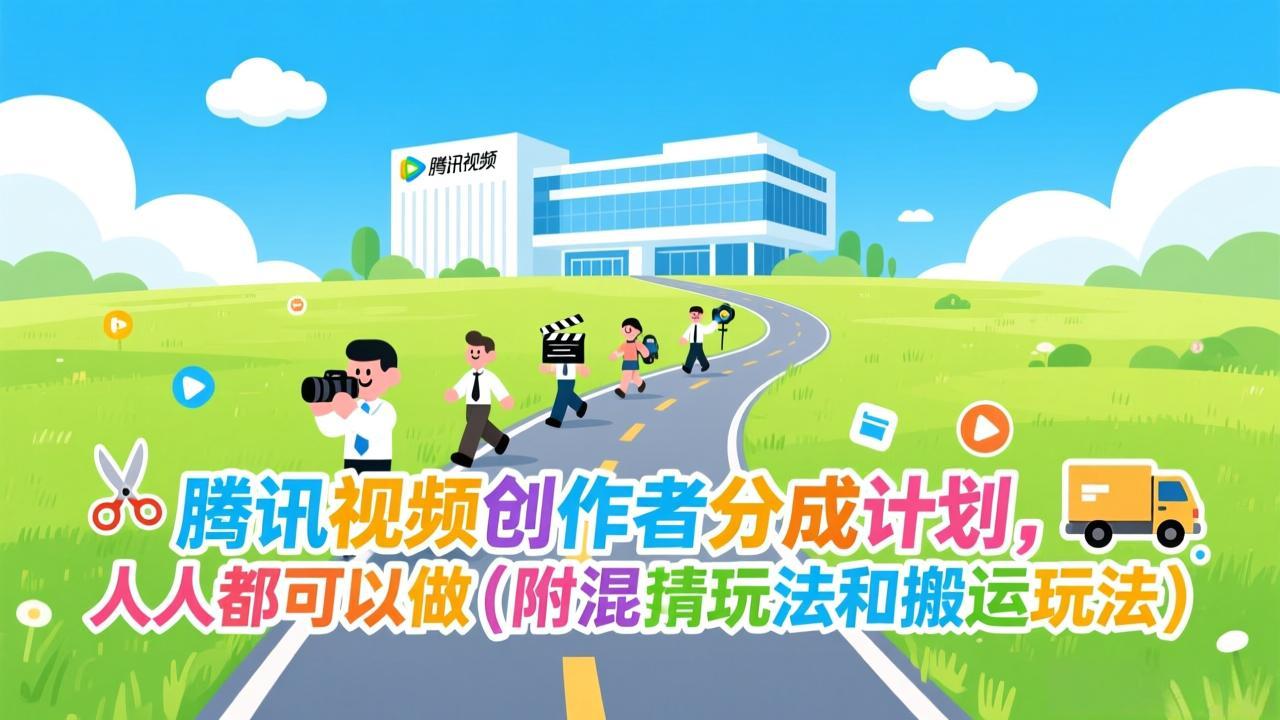 腾讯视频创作者分成计划，人人都可以做(附混剪玩法和搬运玩法-迦哆网创社