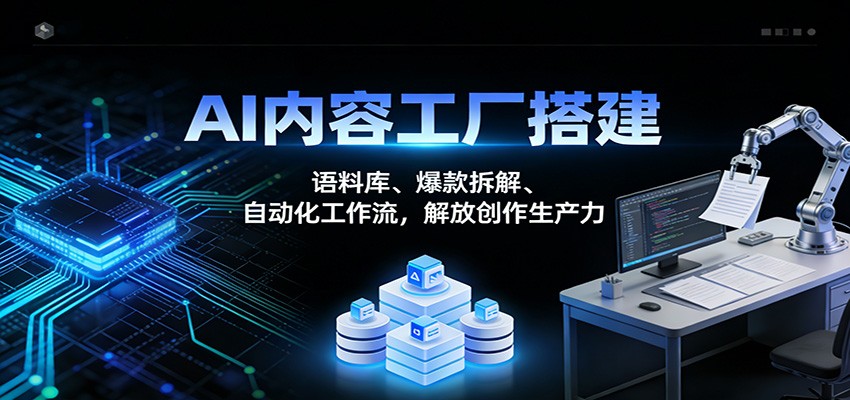 AI内容工厂搭建：语料库、爆款拆解、自动化工作流，解放创作生产力-迦哆网创社