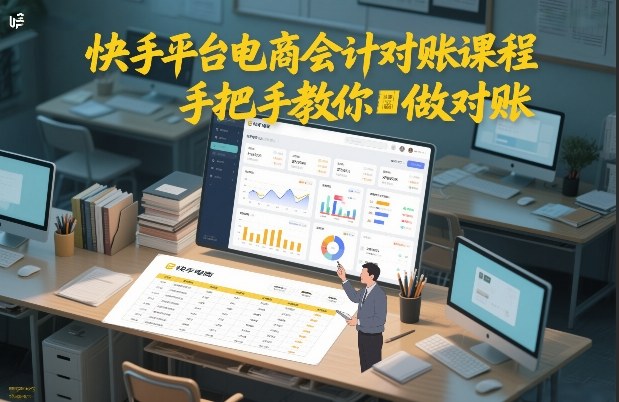 快手平台电商会计对账课程，手把手教你做对账-迦哆网创社