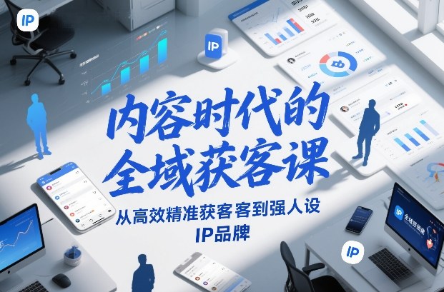 内容时代的全域获客课，从高效精准获客到强人设IP品牌-迦哆网创社