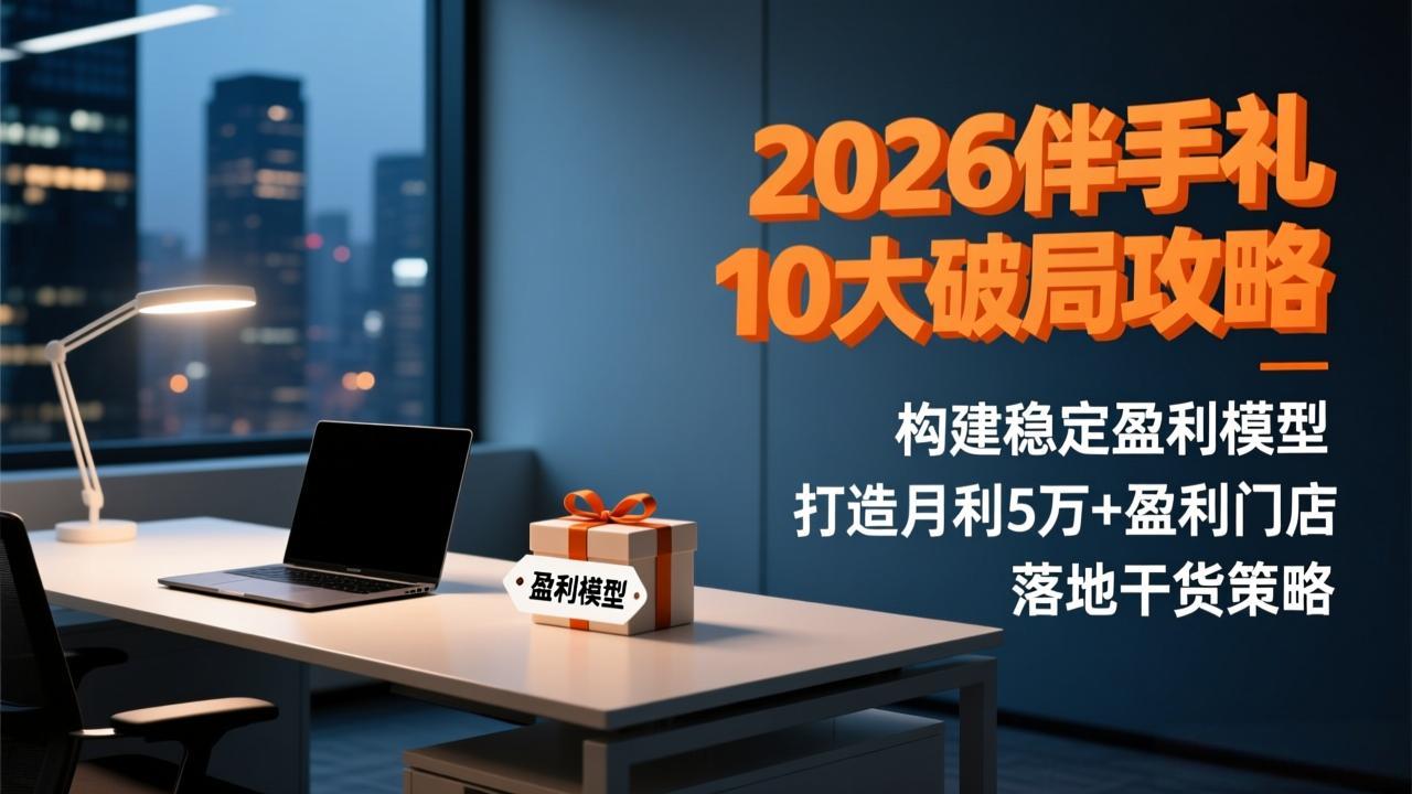 2026伴手礼10大破局攻略：构建稳定盈利模型，打造月利5万+盈利门店，落地干货策略-迦哆网创社