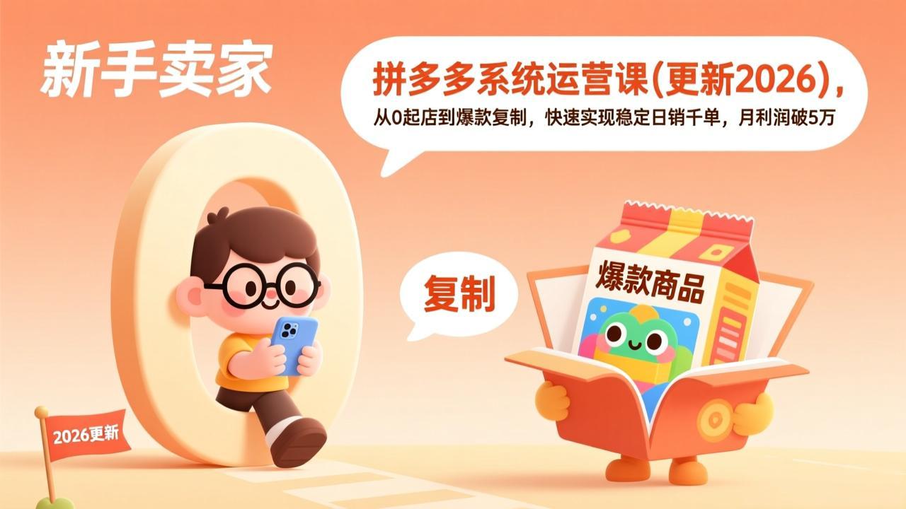 拼多多系统运营课(更新2026-迦哆网创社