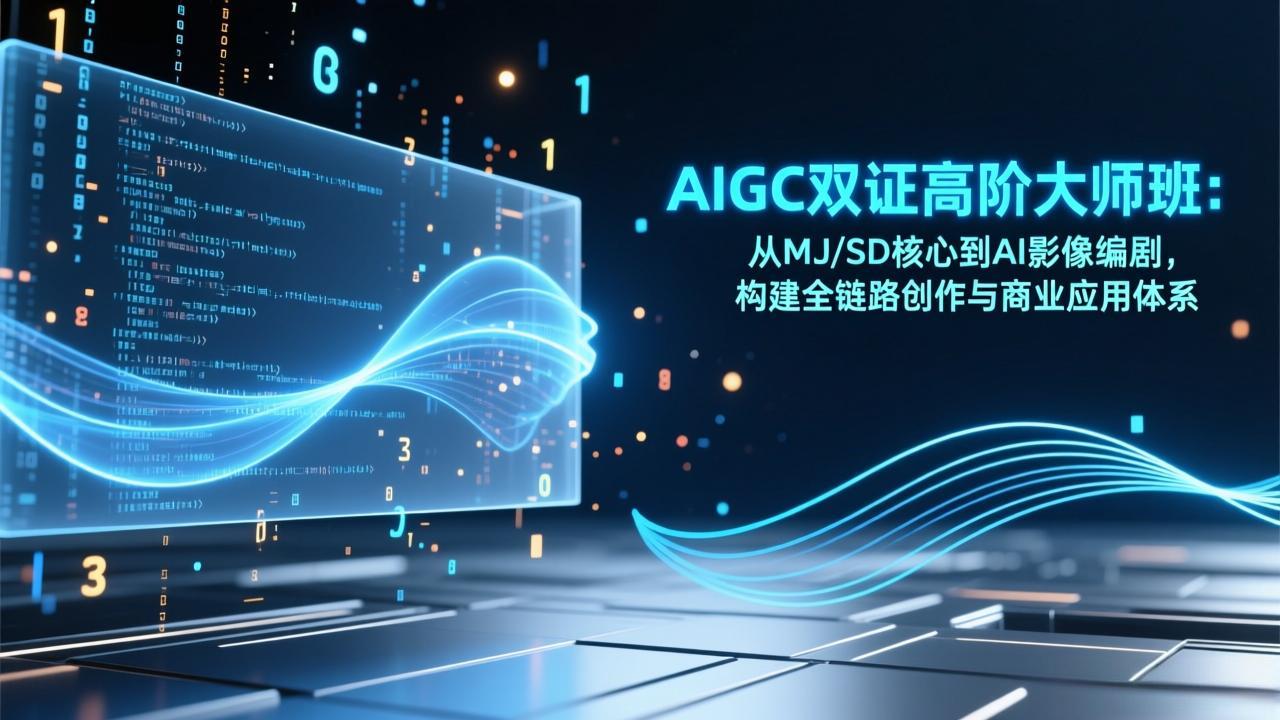 AIGC双证高阶大师班：从MJ/SD核心到AI影像编剧，构建全链路创作与商业应用体系-迦哆网创社