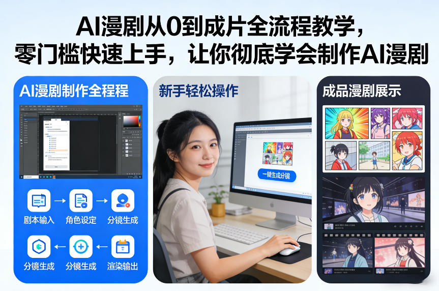 AI漫剧从0到成片全流程教学，零门槛快速上手，让你彻底学会制作AI漫剧【保姆级教程】-迦哆网创社