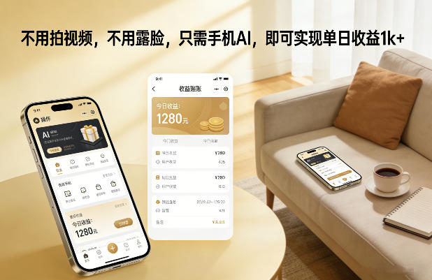 不用拍视频，不用露脸，只需手机AI，即可实现单日收益1k+【揭秘】-迦哆网创社