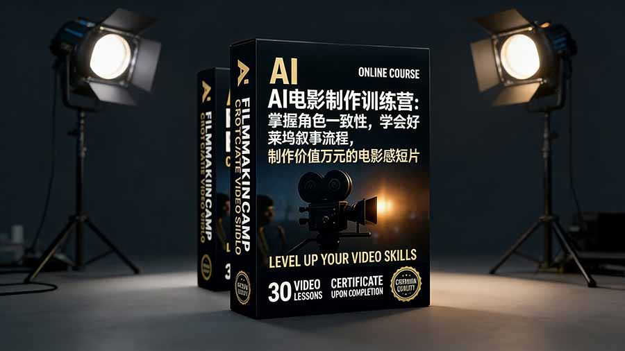 AI电影制作训练营：掌握角色一致性，学会好莱坞叙事流程，制作价值万元的电影感短片-迦哆网创社