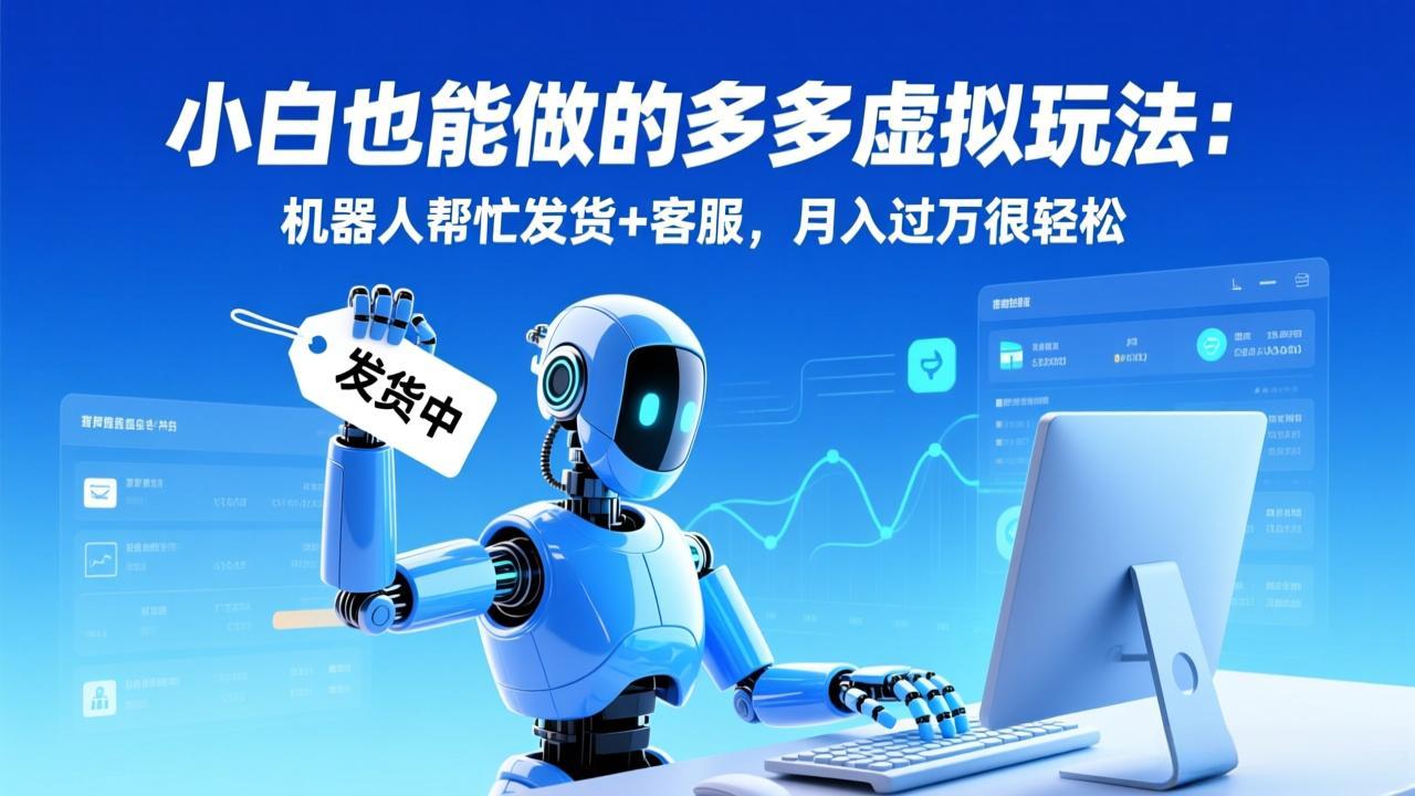 小白也能做的多多虚拟玩法：机器人帮忙发货+客服，月入过万很轻松-迦哆网创社