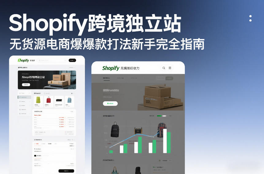 Shopify跨境独立站无货源电商爆款打法新手完全指南-迦哆网创社