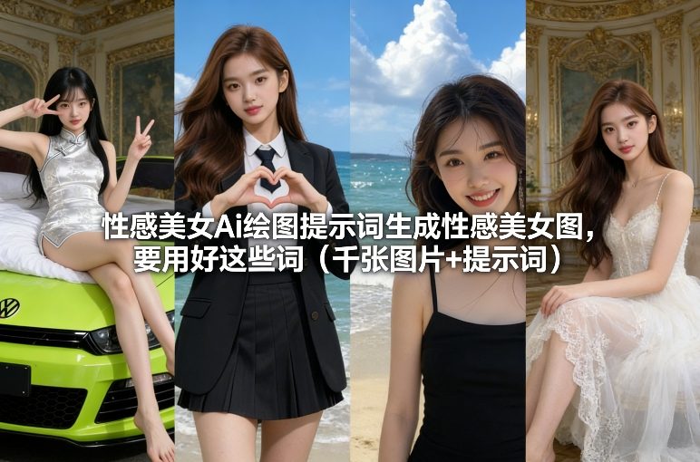 性感美女Ai绘图提示词生成性感美女图，要用好这些词(千张图片+提示词)-迦哆网创社