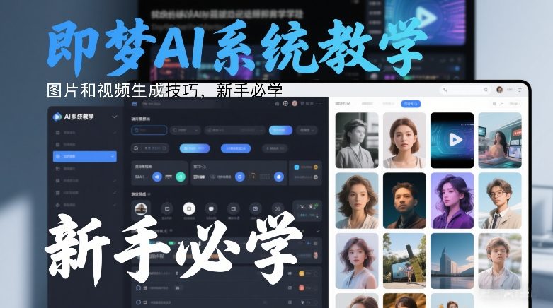 即梦AI系统教学，图片和视频生成技巧，新手必学-迦哆网创社