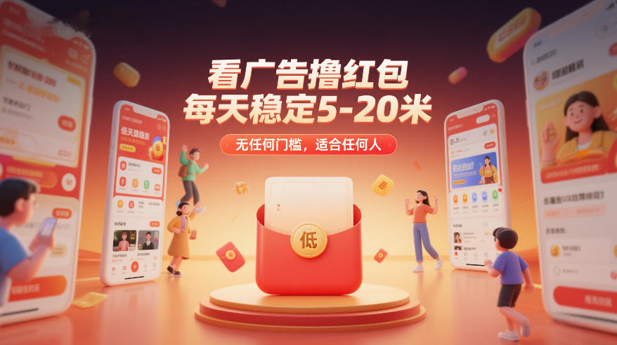 看广告撸红包,每天稳定5-20米,无任何门槛,适合任何人-迦哆网创社