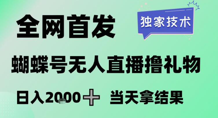 2026最新蝴蝶号无人直播掘金,独家技术,全网首发小白做了一个月收益3W,长期稳定可做【揭秘】-迦哆网创社