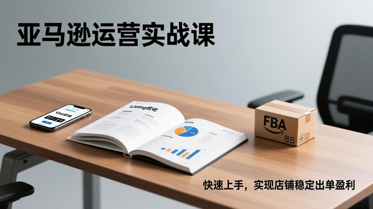 亚马逊运营实战课，Listing优化、Vine秒杀、FBA发货，快速上手，实现店铺稳定出单盈利-迦哆网创社