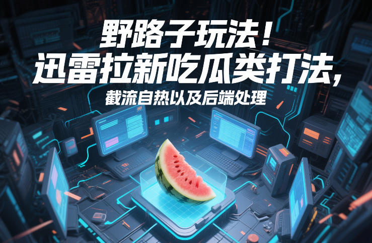 野路子玩法!迅雷拉新吃瓜类打法,截流自热以及后端处理-迦哆网创社