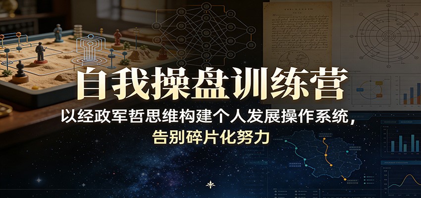 自我操盘训练营:以经政军哲思维构建个人发展操作系统,告别碎片化努力-迦哆网创社