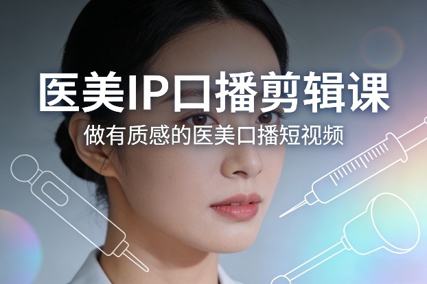 医美IP口播剪辑课，做有质感的医美口播短视频-迦哆网创社