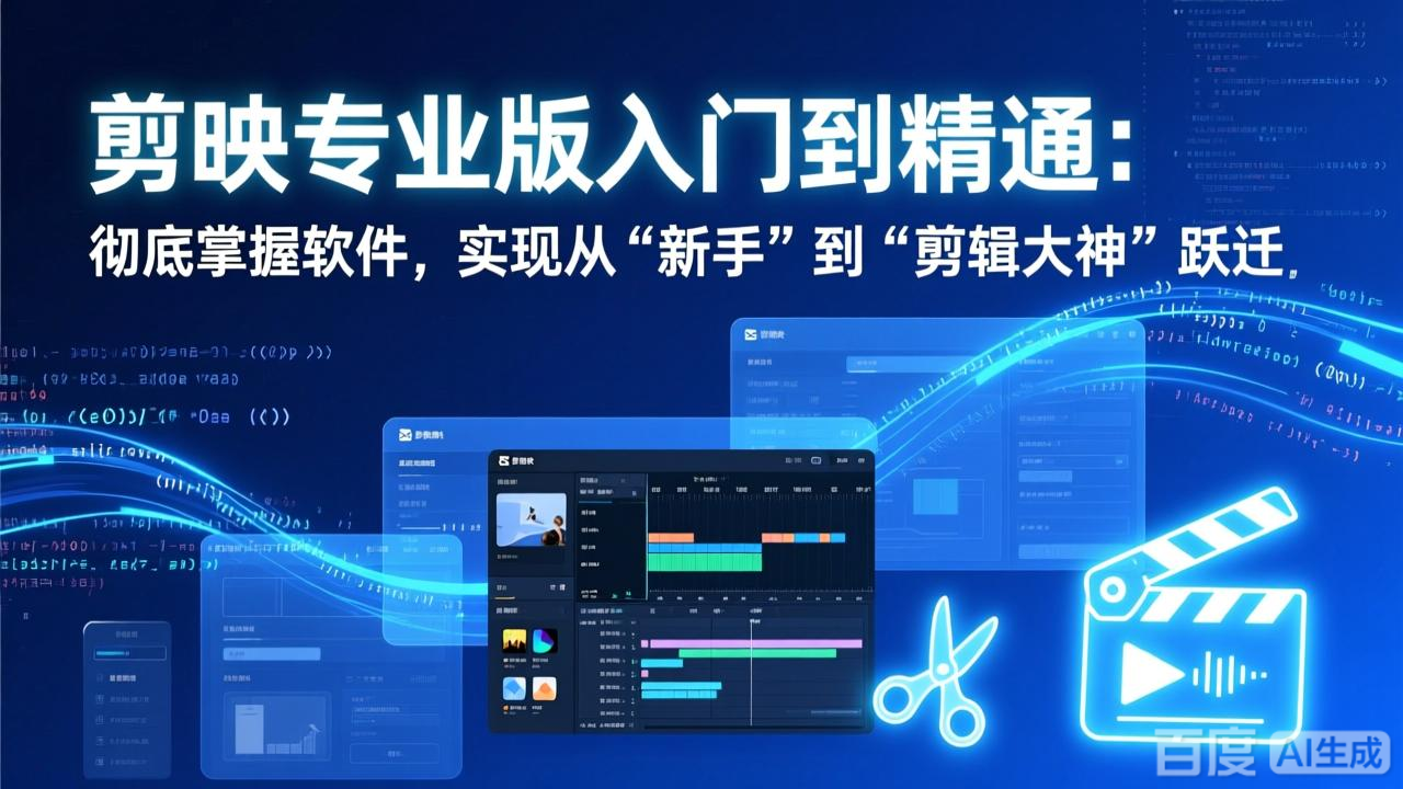 剪映专业版入门到精通：彻底掌握软件，实现从“新手”到“剪辑大神”跃迁-迦哆网创社