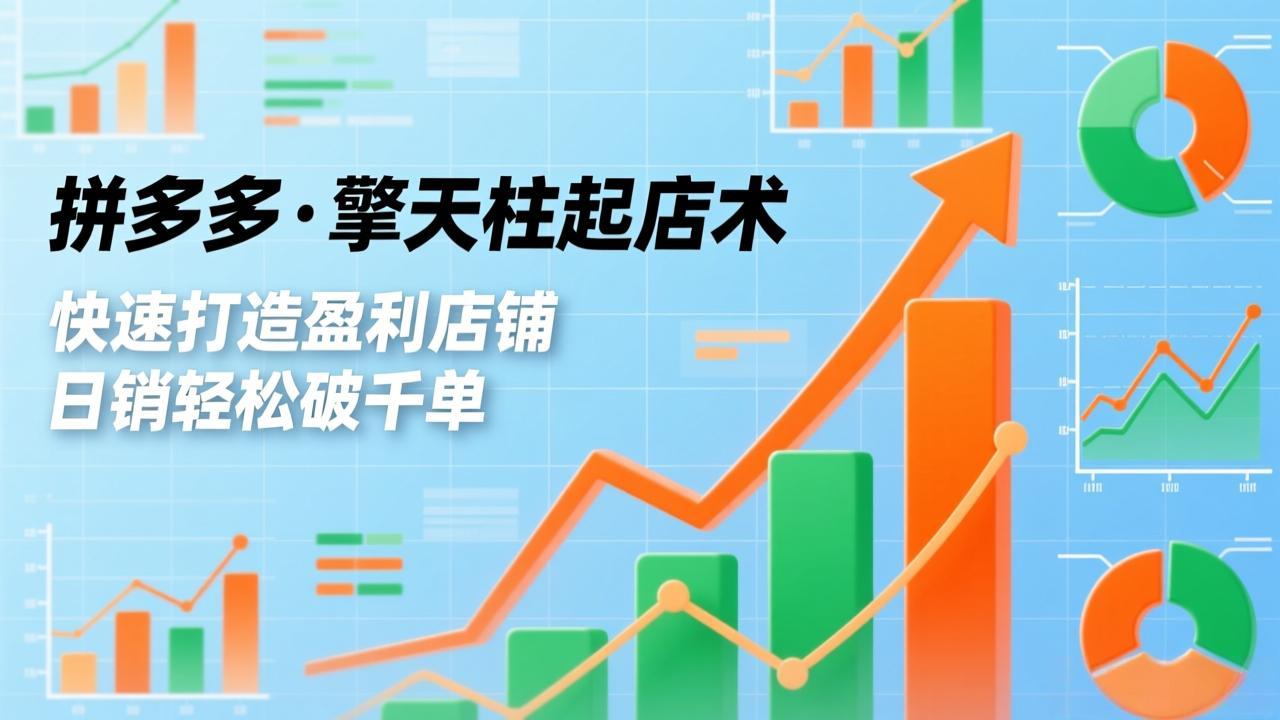 拼多多·擎天柱起店术，爆流布局、利润起飞、不断流，快速打造盈利店铺，日销破千单(更新-迦哆网创社