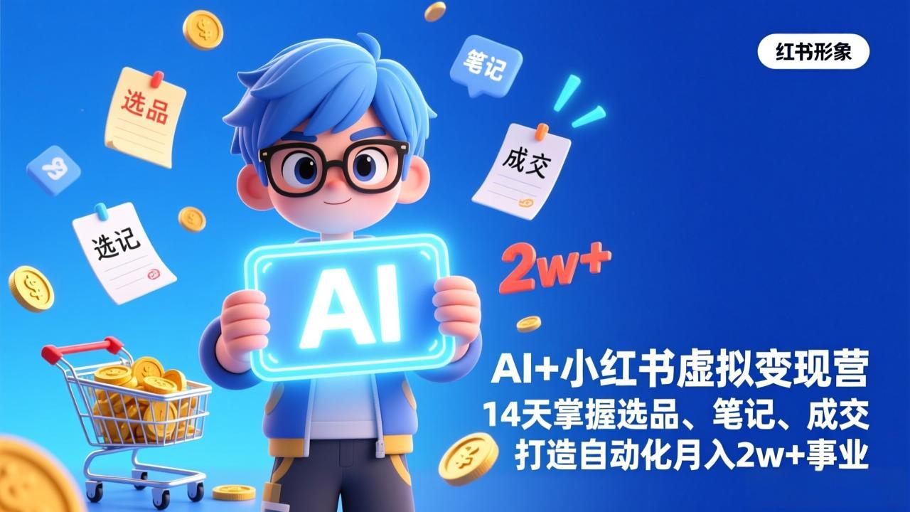 AI+小红书虚拟变现营(完结-迦哆网创社