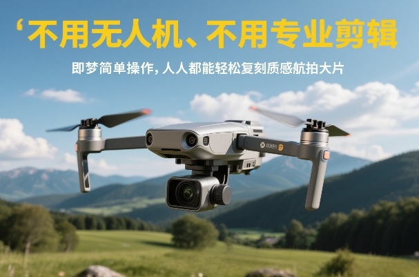 不用无人机、不用专业剪辑，即梦简单操作，人人都能轻松复刻质感航拍大片-迦哆网创社