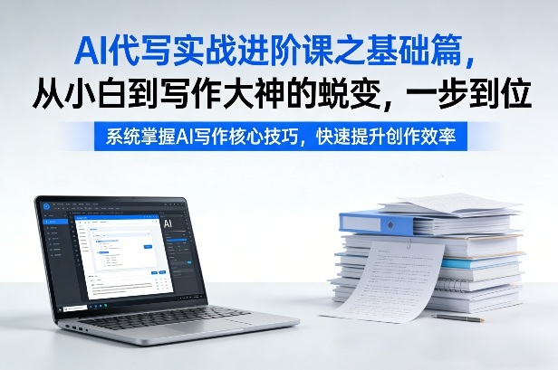 AI代写实战进阶课之基础篇，从小白到写作大神的蜕变，一步到位【揭秘】-迦哆网创社