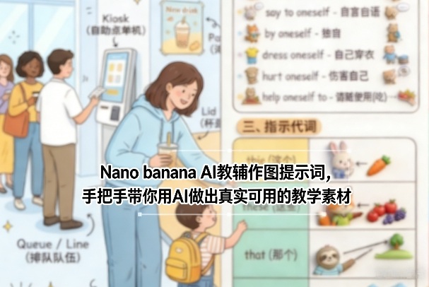 Nano banana AI教辅作图提示词，手把手带你用AI做出真实可用的教学素材-迦哆网创社