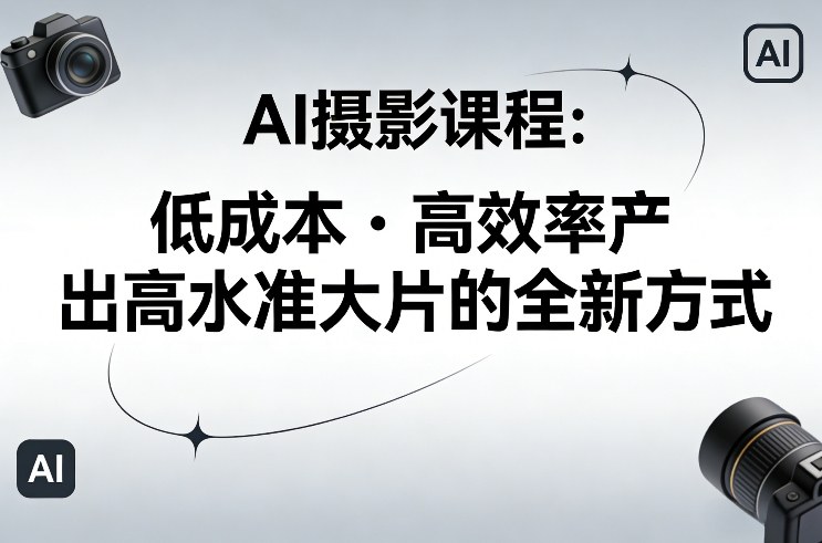 AI摄影课程，低成本高效率产出高水准大片的全新方式-迦哆网创社