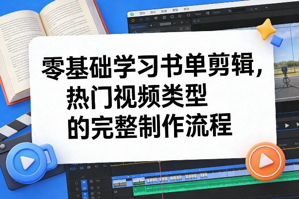 零基础学习书单剪辑，热门视频类型的完整制作流程(更新2026)-迦哆网创社