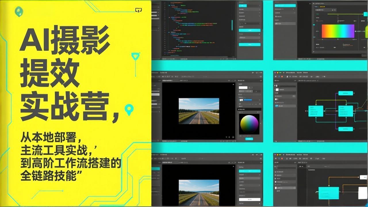 AI+摄影提效实战营，从本地部署，主流工具实战，到高阶工作流搭建的全链路技能-迦哆网创社