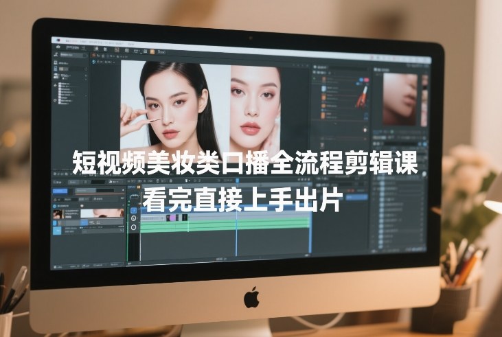 短视频美妆类口播全流程剪辑课，看完直接上手出片-迦哆网创社