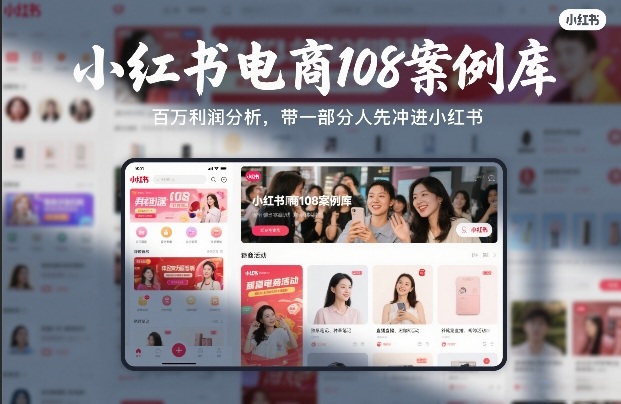 小红书电商108案例库，百W利润分析，带一部分人先冲进小红书【文档】-迦哆网创社