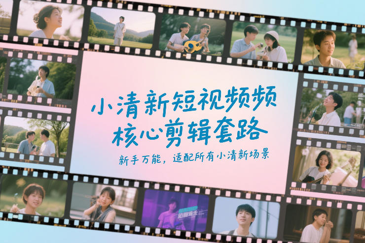 小清新短视频核心剪辑套路，新手万能，适配所有小清新场景-迦哆网创社