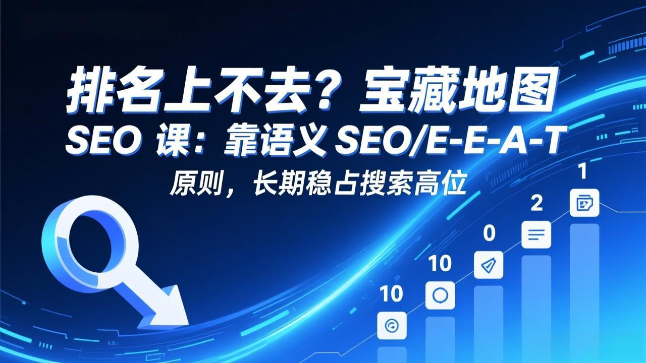 排名上不去？宝藏地图 SEO 课：靠语义 SEO+E-E-A-T 原则，长期稳占搜索高位-迦哆网创社