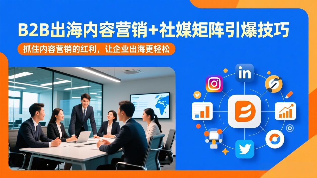 B2B出海内容营销+社媒矩阵引爆技巧:抓住内容营销的红利,让企业出海更轻松-迦哆网创社