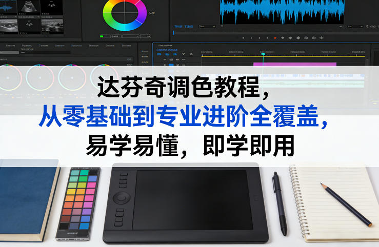 达芬奇调色教程，从零基础到专业进阶全覆盖，易学易懂，即学即用-迦哆网创社