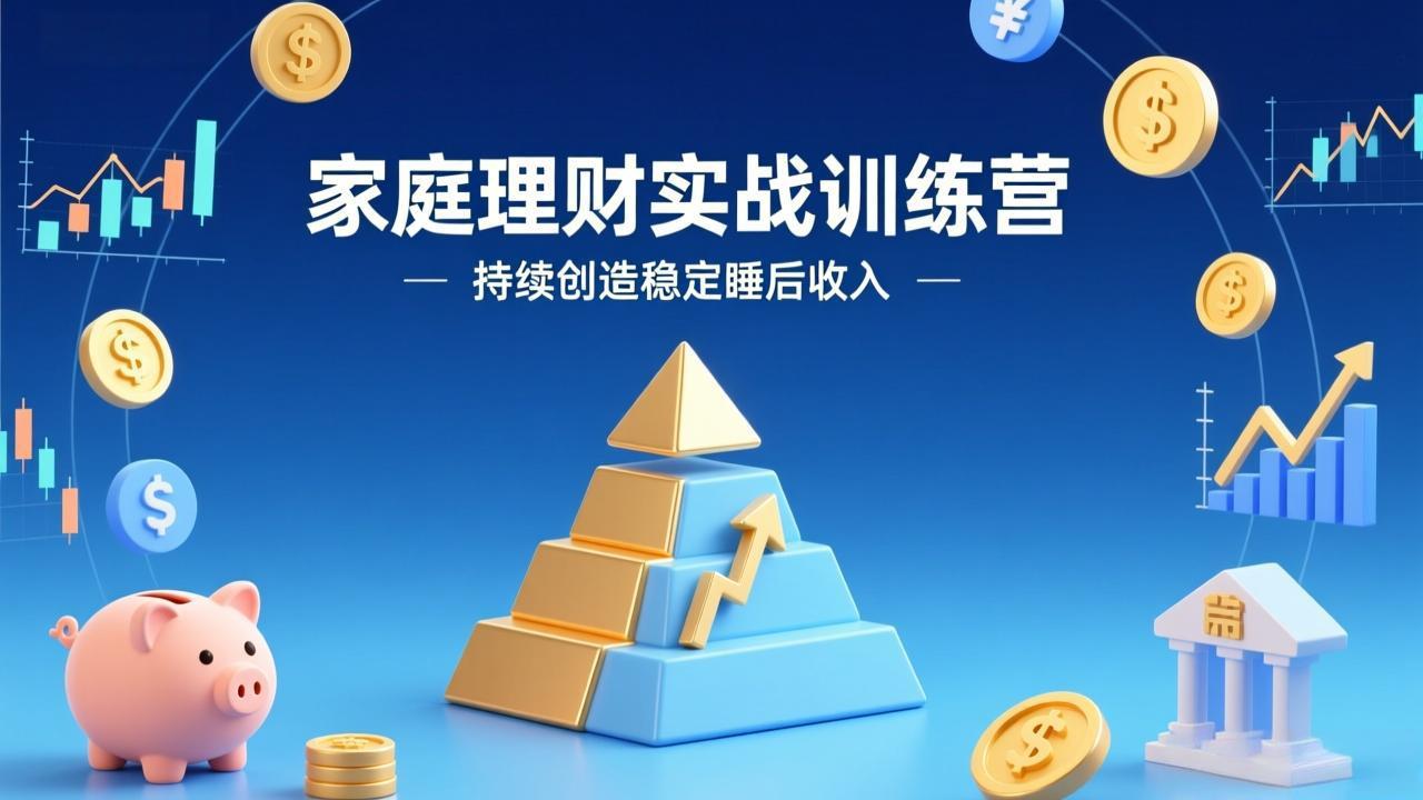 家庭理财实战训练营：从0到1建体系，三阶进阶层层递进，助你持续创造稳定睡后收入-迦哆网创社