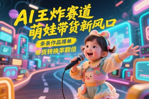AI王炸赛道，萌娃带货新风口，条条作品爆单，带货转换率翻倍，核心逻辑拆解-迦哆网创社