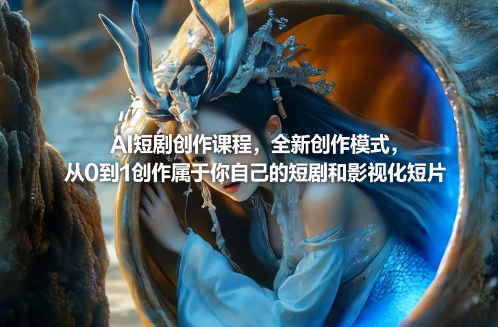 AI短剧创作课程，全新创作模式，从0到1创作属于你自己的短剧和影视化短片-迦哆网创社
